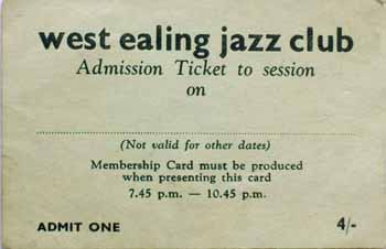 West Ealing Jazz Club card